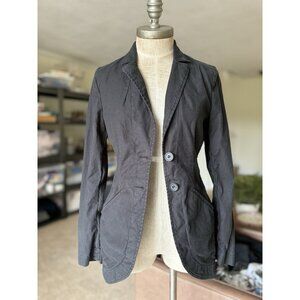 Prairie Underground Linen Lagenlook Button-Down Jacket Coat Blazer 2